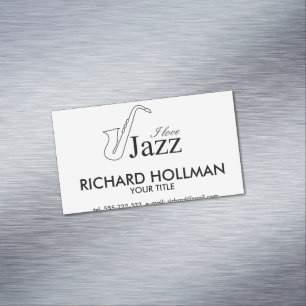 I love jazz Magnetic business card