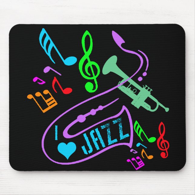 I LOVE JAZZ MOUSE MAT (Front)
