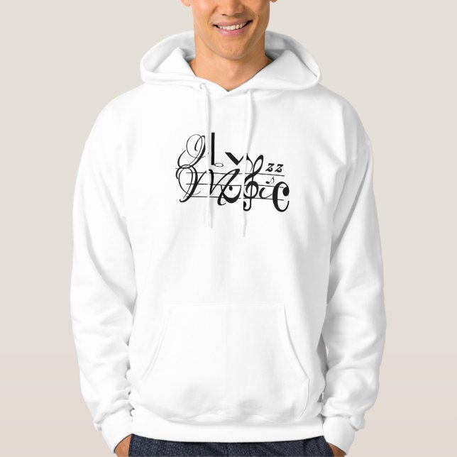 I love Jazz Music Hoodie (Front)