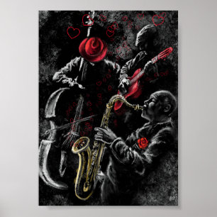 I Love Jazz Music Poster - Painting Art