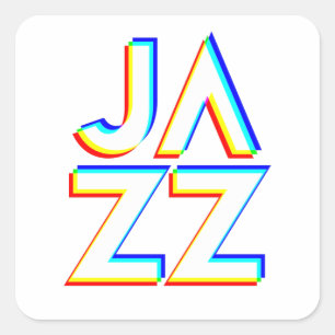 I Love Jazz Square Sticker