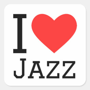 I love jazz square sticker