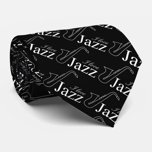 I love jazz tie (Rolled)