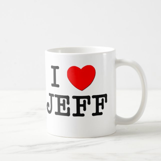 I Love Jeff Coffee Mug (Right)