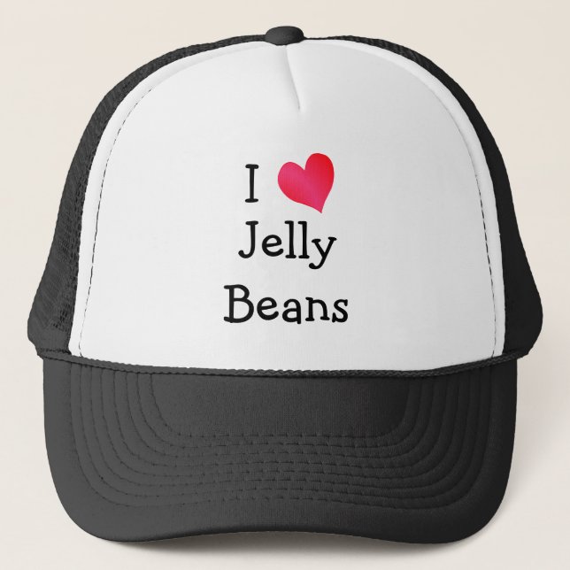 I Love Jelly Beans Trucker Hat (Front)
