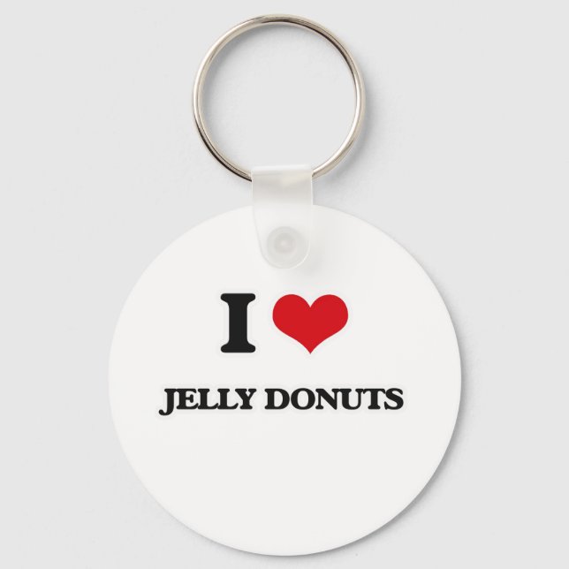 I Love Jelly Donuts Key Ring (Front)