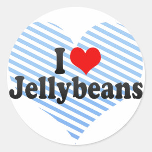 I Love Jellybeans Classic Round Sticker