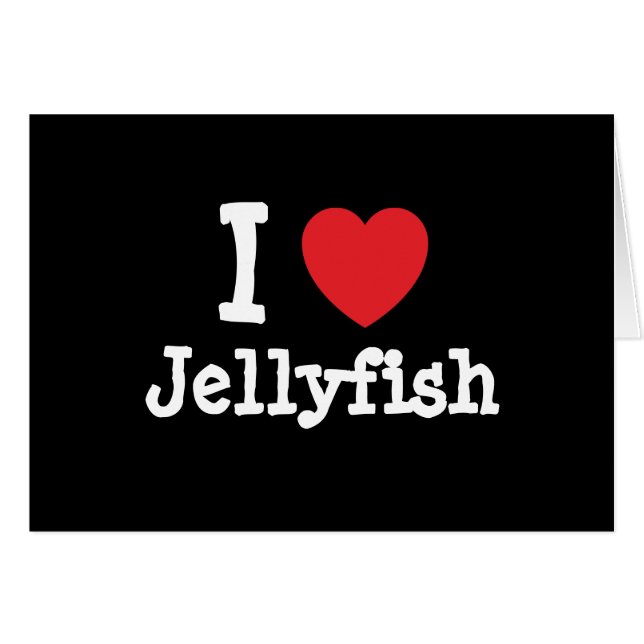 I love Jellyfish heart custom personalised (Front Horizontal)