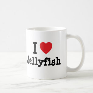 I love Jellyfish heart custom personalised Coffee Mug