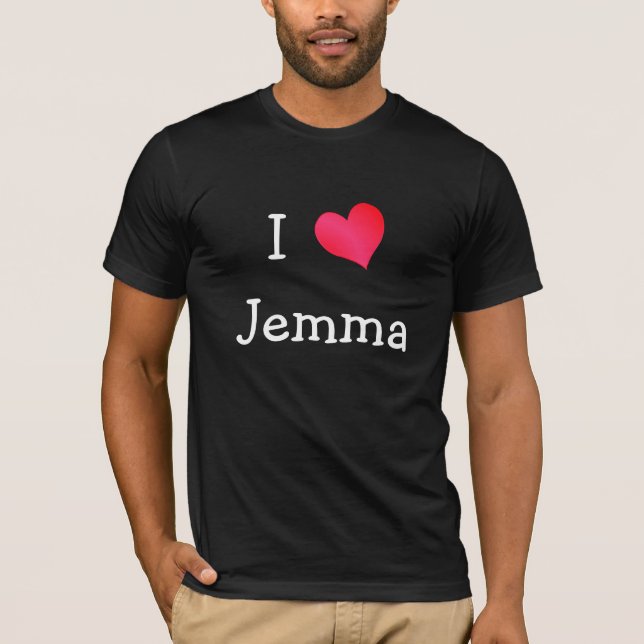 I Love Jemma T-Shirt (Front)