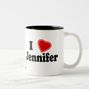 I Love Jennifer Two-Tone Coffee Mug