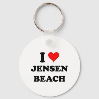 I Love Jensen Beach Florida Key Ring