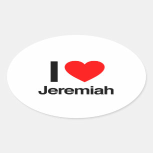 i love jeremiah oval sticker