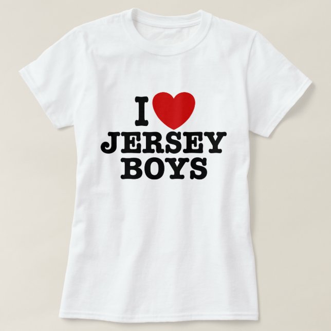I Love Jersey Boys T-Shirt (Design Front)