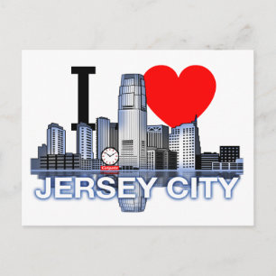 I love Jersey City skyline Postcard