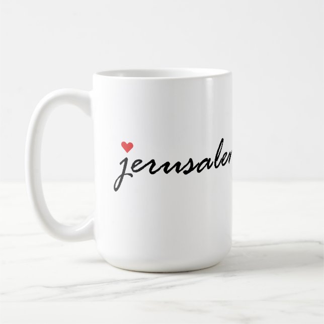 I love Jerusalem Israel Coffee Mug (Left)