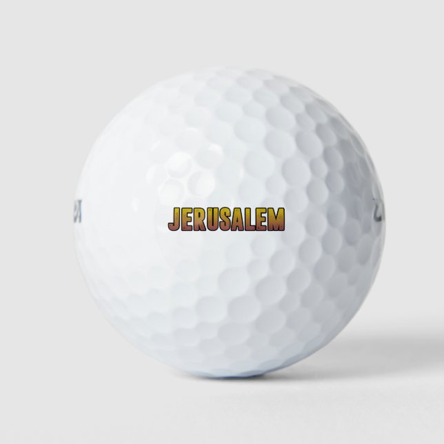 I love Jerusalem Israel Golf Balls (Front)