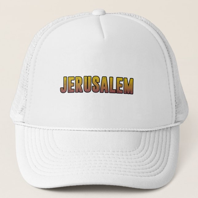 I love Jerusalem Israel Trucker Hat (Front)