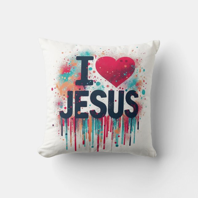 I Love Jesus #1 Cushion (Front)