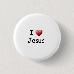 I Love Jesus 3 Cm Round Badge