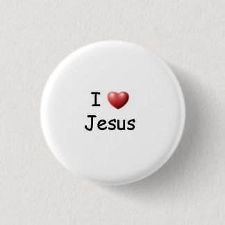 I Love Jesus 3 Cm Round Badge