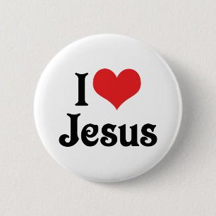 I Love Jesus 6 Cm Round Badge