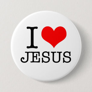 I Love Jesus 7.5 Cm Round Badge