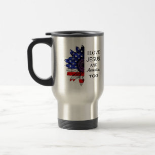  I Love Jesus and America Too Travel Mug