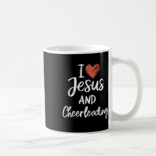 I Love Jesus And Cheerleading Christian Religious Coffee Mug