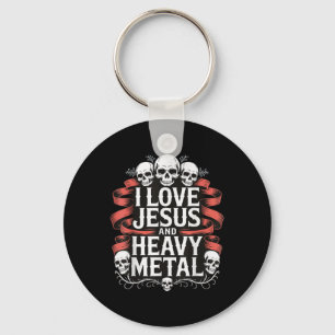 I Love Jesus And Heavy Metal _7 Key Ring
