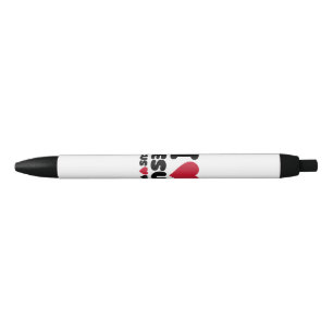 I Love Jesus and Jesus Loves You Christian Black Ink Pen