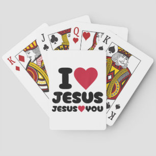 I Love Jesus and Jesus Loves You Christian Playing Cards