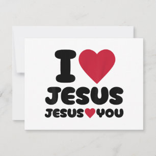 I Love Jesus and Jesus Loves You Christian Thank You Card