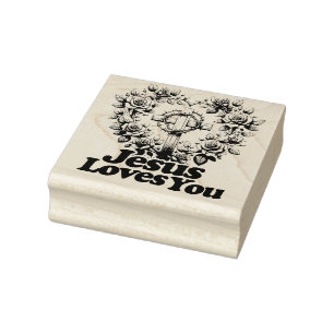 I Love Jesus and Jesus loves You                   Rubber Stamp