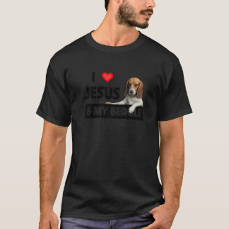 I Love Jesus And My Beagle Dog Mum Dad Pet Parent T-Shirt