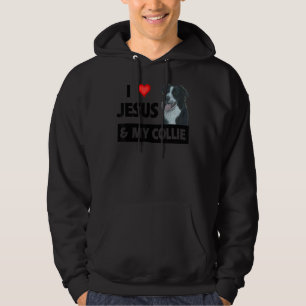 I Love Jesus And My Border Collie Herding Dog Mum Hoodie