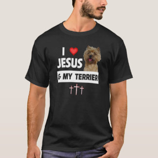 I Love Jesus and My Cairn Terrier Dog Mom Dad Chri T-Shirt