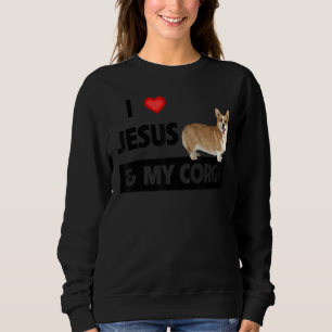I Love Jesus And My Corgi Christian Pet Parents We Sweatshirt
