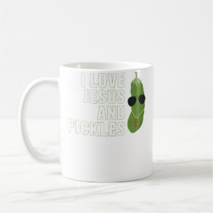 I Love Jesus And Pickles Christian Boys Girls Wome Coffee Mug