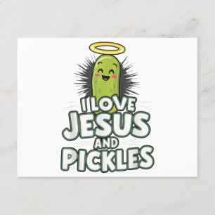 I Love Jesus And Pickles Enclosure Card