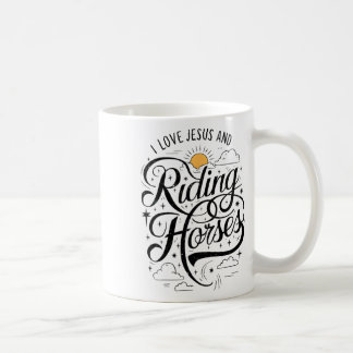 I Love Jesus And Riding Horses Horseback Girls Wom Coffee Mug
