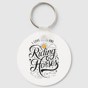 I Love Jesus And Riding Horses Horseback Girls Wom Key Ring