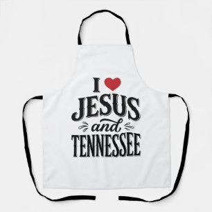 I Love Jesus and Tennessee Vintage Christian Desig Apron