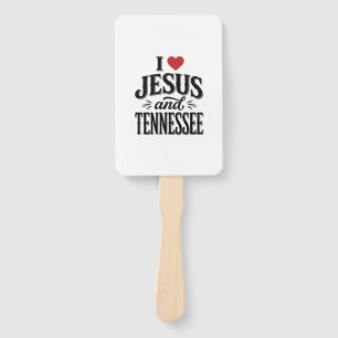 I Love Jesus and Tennessee Vintage Christian Desig Hand Fan