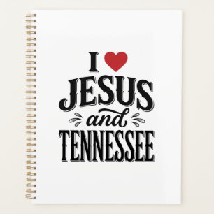 I Love Jesus and Tennessee Vintage Christian Desig Planner