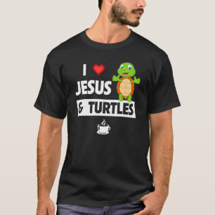 I Love Jesus and Turtles Christian Church Tortoise T-Shirt