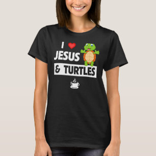 I Love Jesus and Turtles Christian Church Tortoise T-Shirt