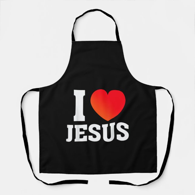 I Love Jesus Apron (Front)