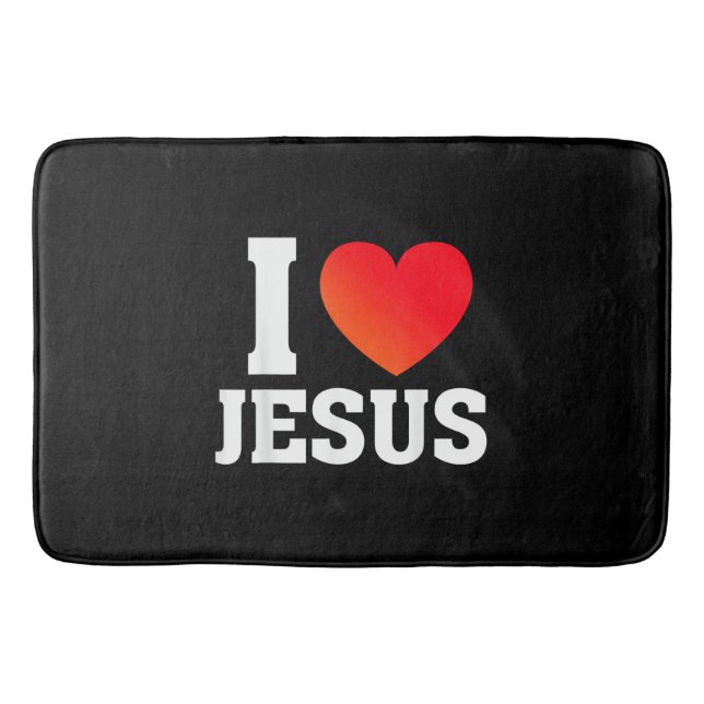 I Love Jesus Bath Mat (Front)