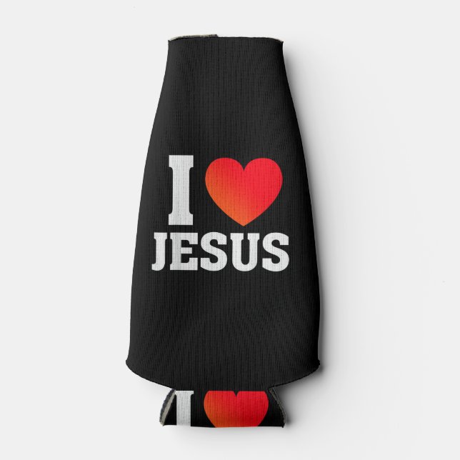 I Love Jesus Bottle Cooler (Front)